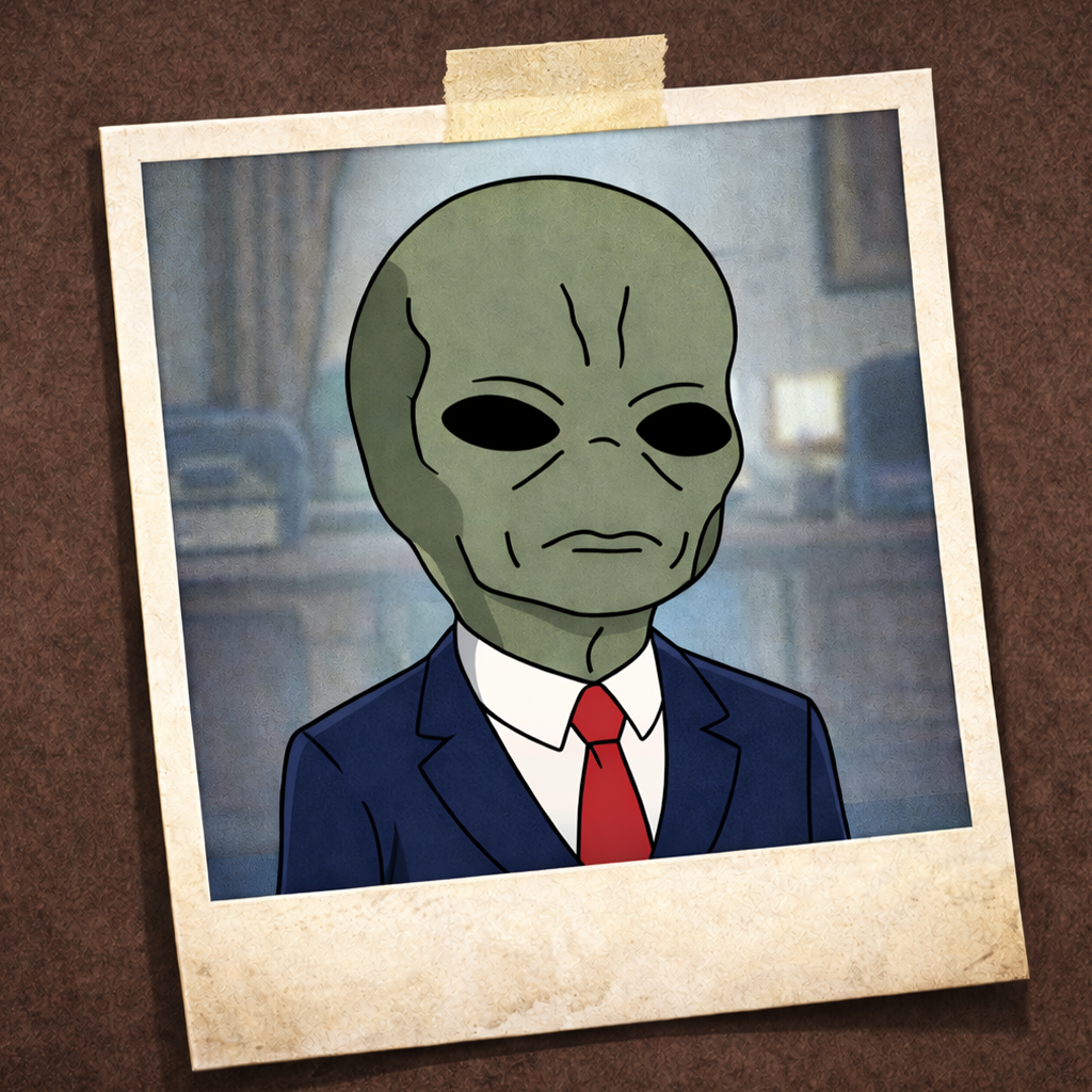 Alien official portrait in office